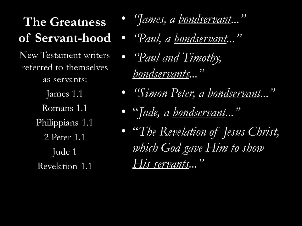 The Greatness of Servant-hood