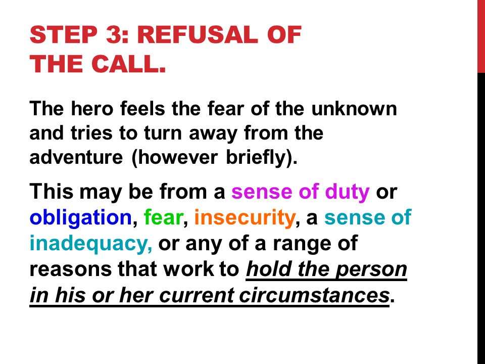 Step 3: REFUSAL OF THE CALL.