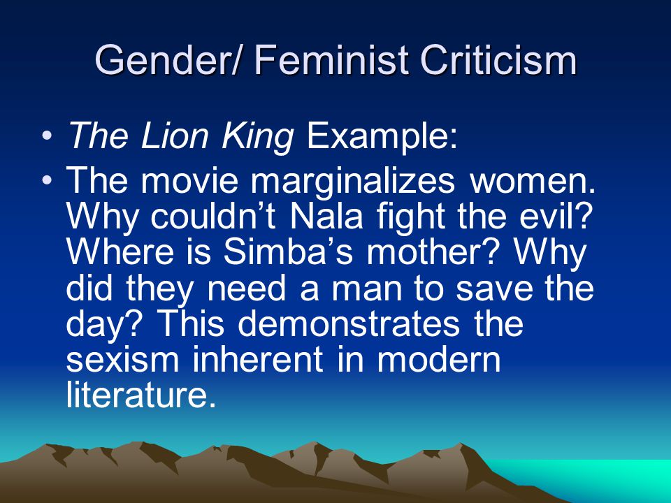 Gender/ Feminist Criticism