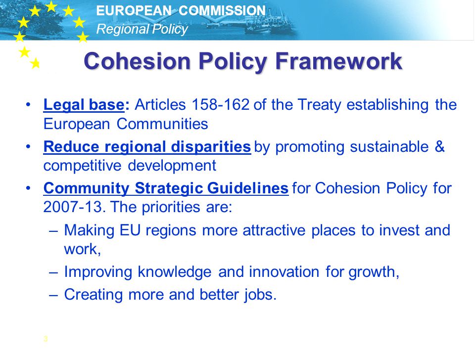 Cohesion Policy Framework