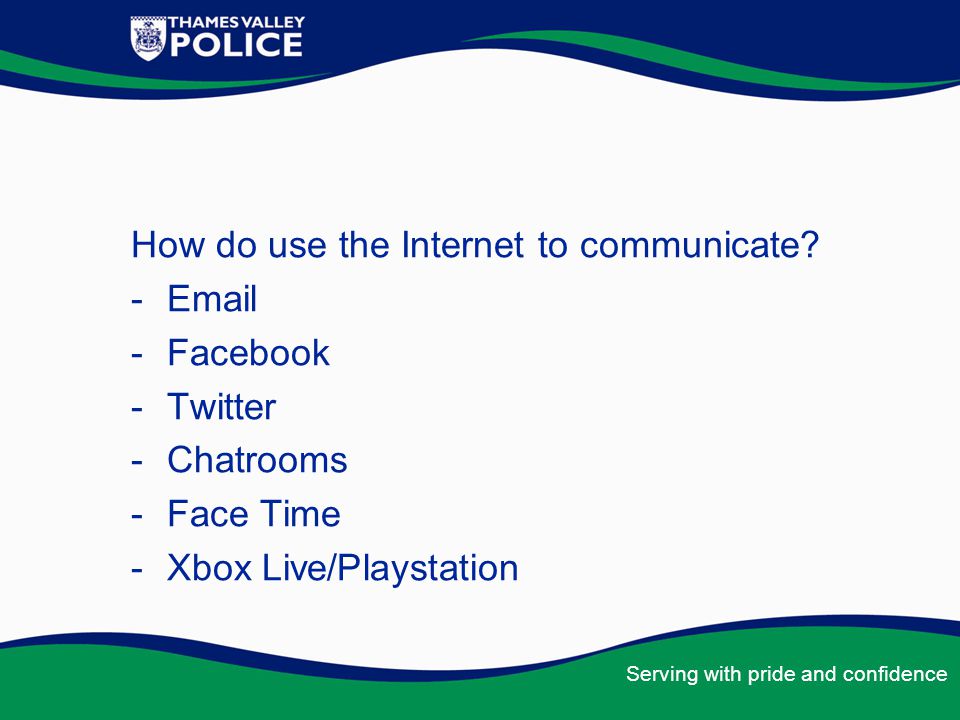 How do use the Internet to communicate