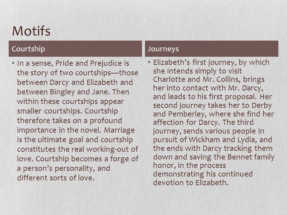 Motifs Courtship Journeys