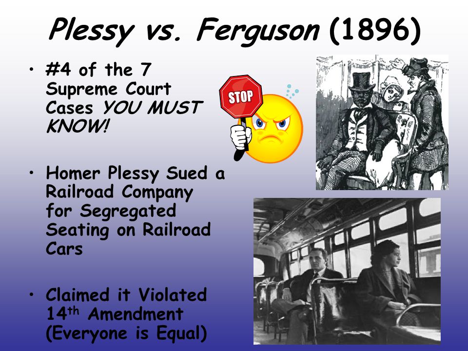 Plessy vs. Ferguson (1896) #4 of the 7 Supreme Court Cases YOU MUST KNOW!