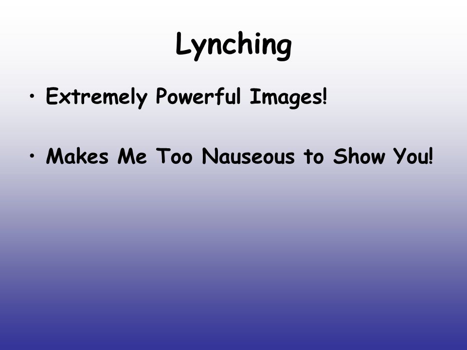 Lynching Extremely Powerful Images! Makes Me Too Nauseous to Show You!