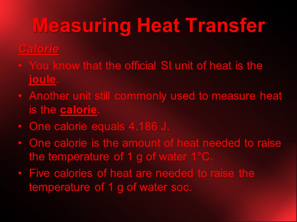 Measuring Heat Transfer