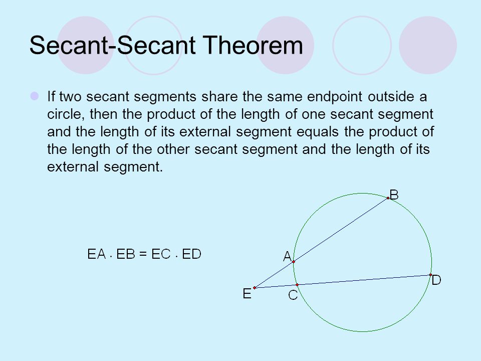 Secant-Secant Theorem