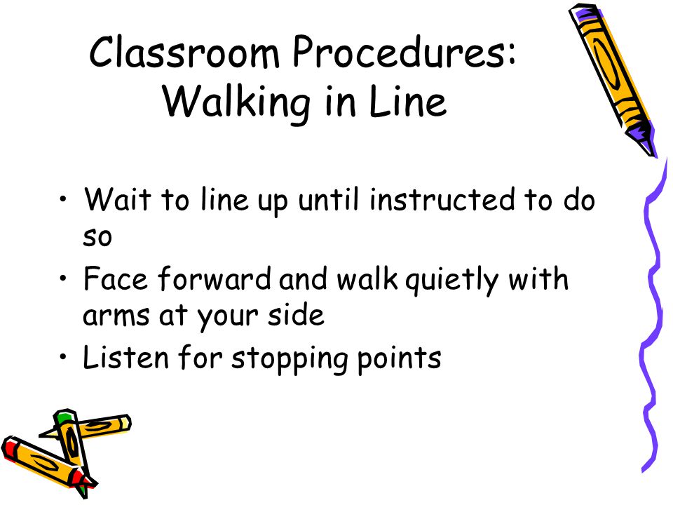 Classroom Procedures: Walking in Line