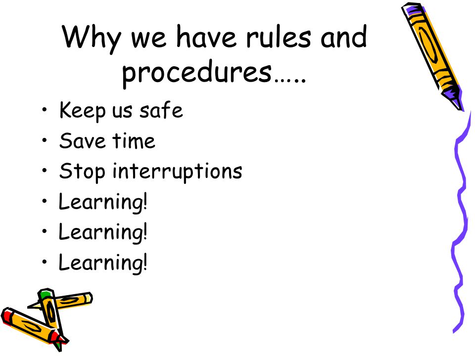 Why we have rules and procedures…..