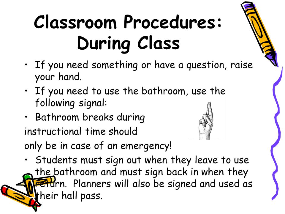 Classroom Procedures: During Class