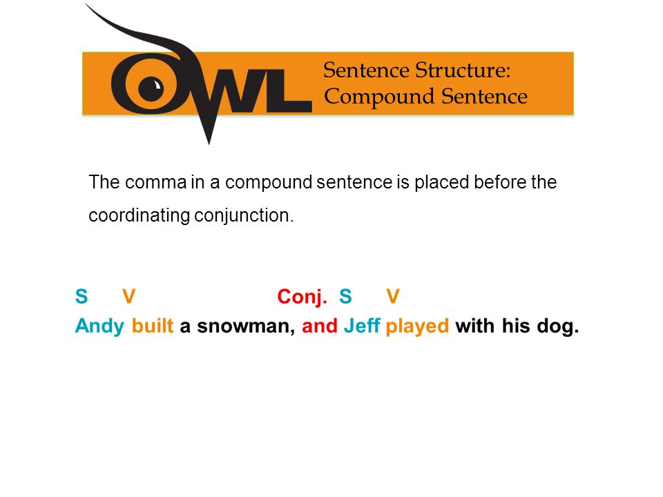 Sentence Structure: Compound Sentence