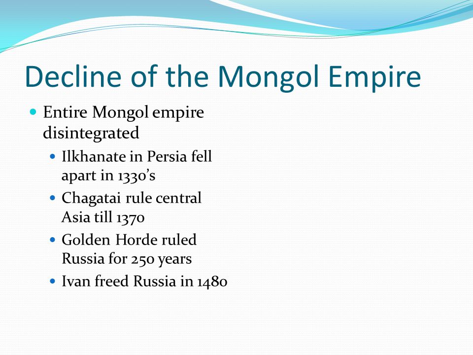 Decline of the Mongol Empire