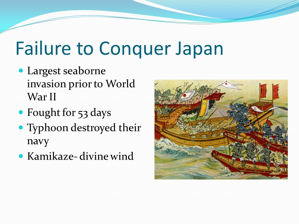 Failure to Conquer Japan