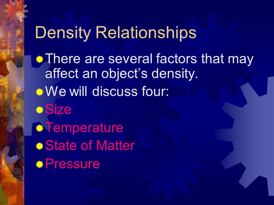 Density Relationships