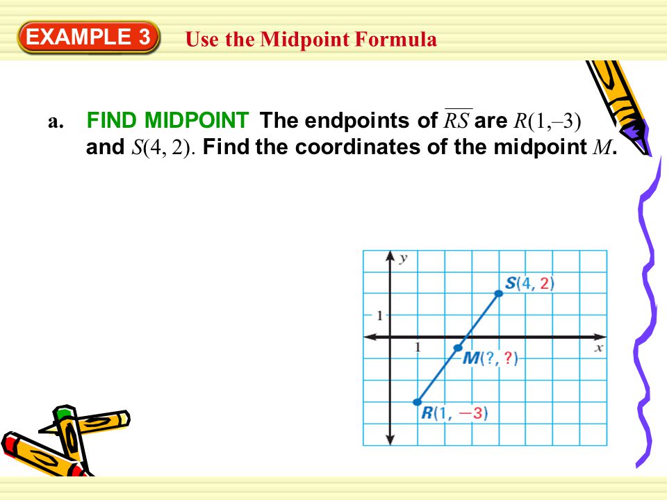 EXAMPLE 3 Use the Midpoint Formula. a.