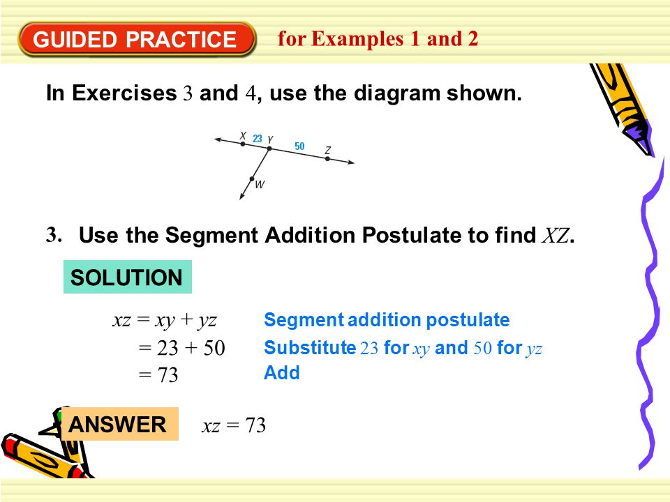 In Exercises 3 and 4, use the diagram shown.