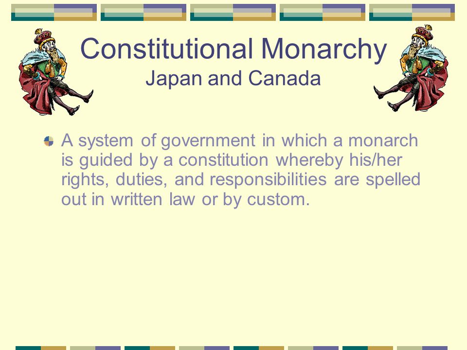 Constitutional Monarchy Japan and Canada