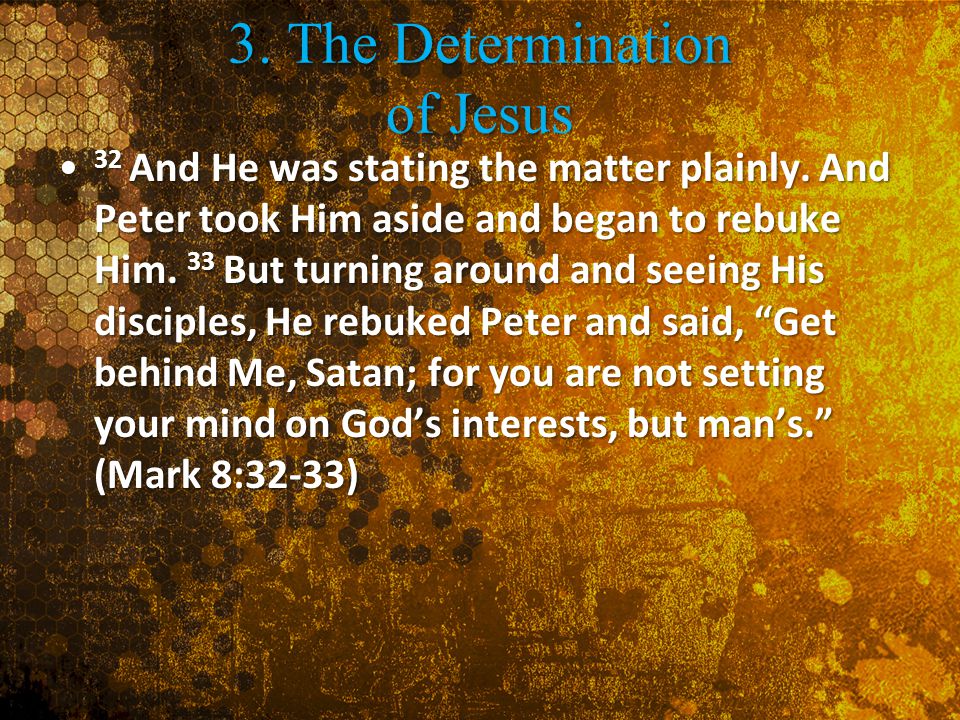 3. The Determination of Jesus
