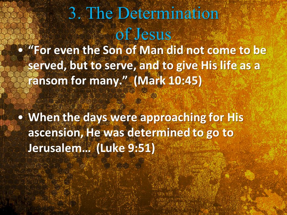 3. The Determination of Jesus