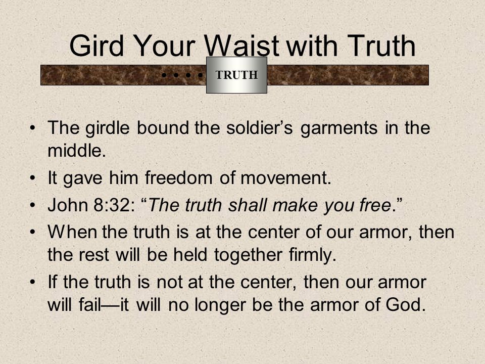 Gird Your Waist with Truth