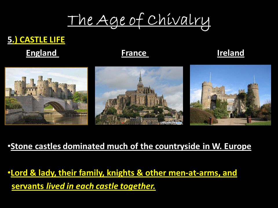 The Age of Chivalry 5.) CASTLE LIFE England France Ireland