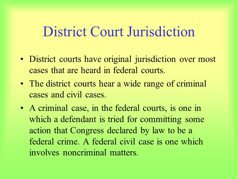 District Court Jurisdiction