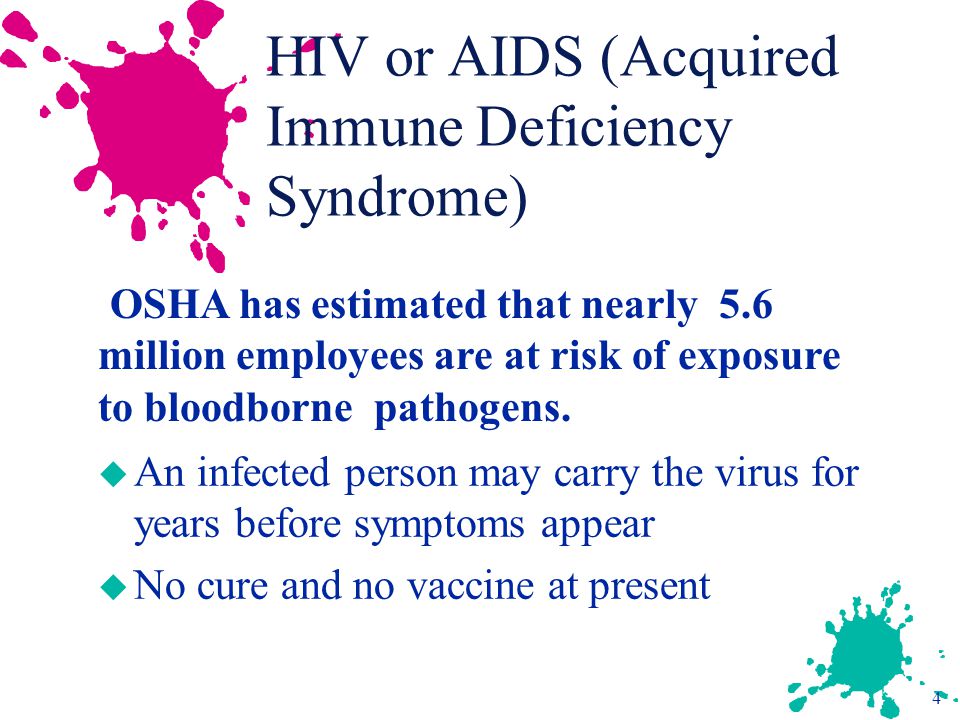HIV or AIDS (Acquired Immune Deficiency Syndrome)