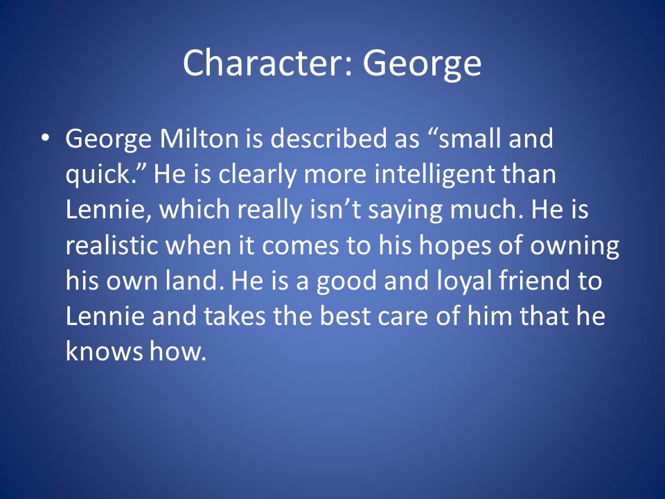 Character: George