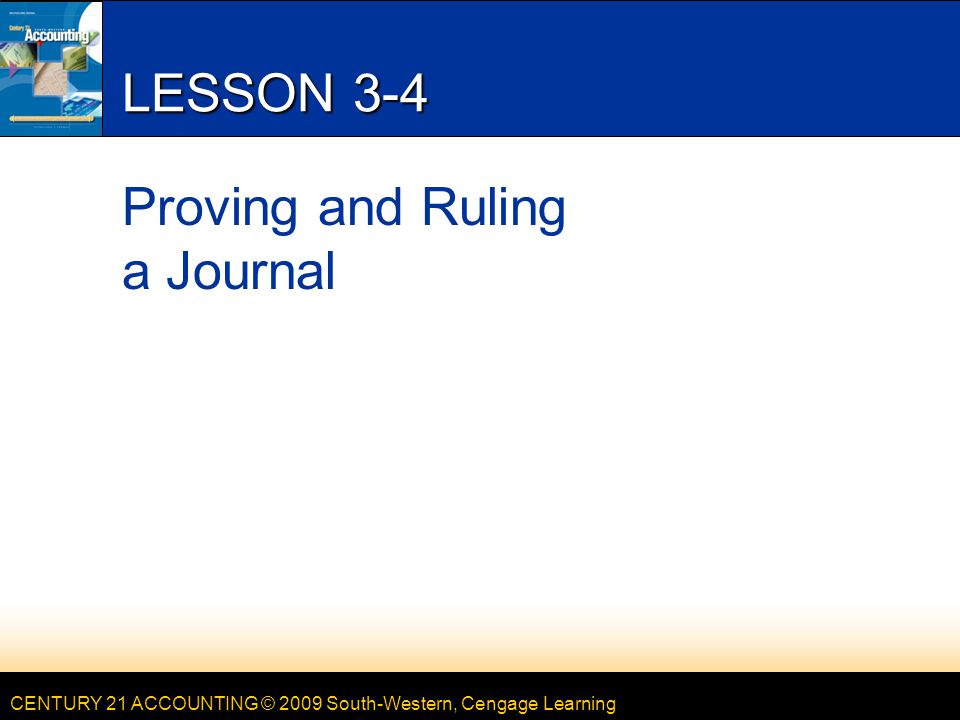 LESSONG 3-4 Proving and Ruling a Journal