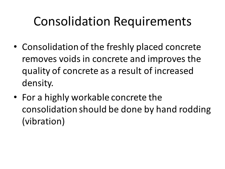 Consolidation Requirements