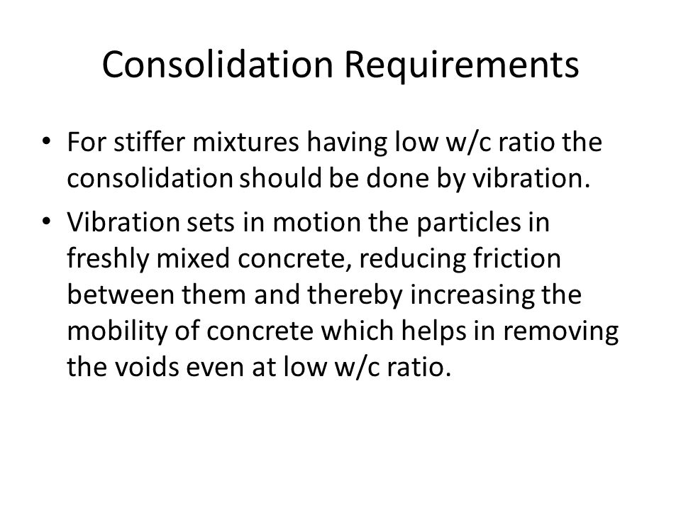 Consolidation Requirements