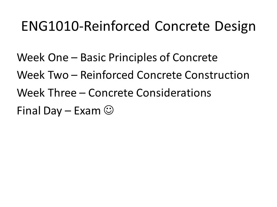 ENG1010-Reinforced Concrete Design