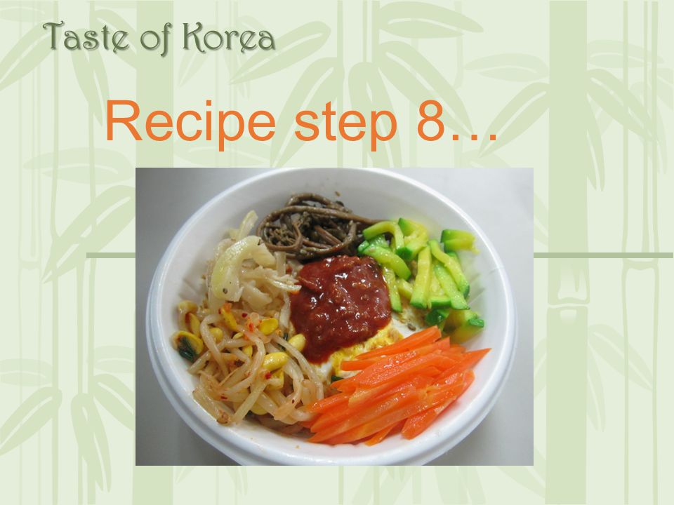 Taste of Korea Recipe step 8…