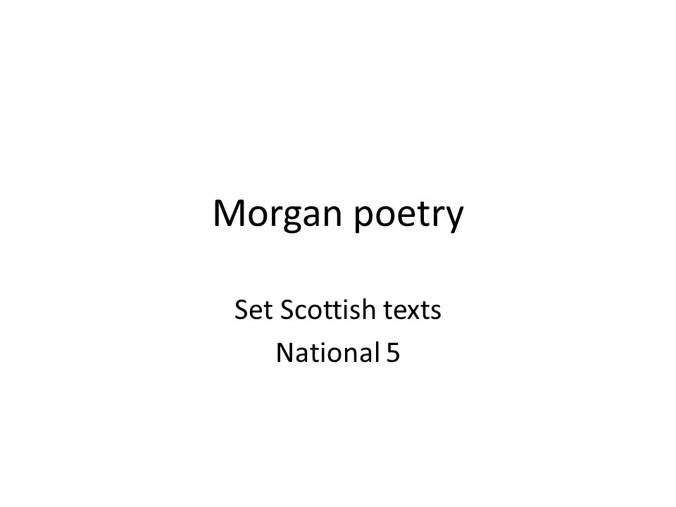Set Scottish texts National 5