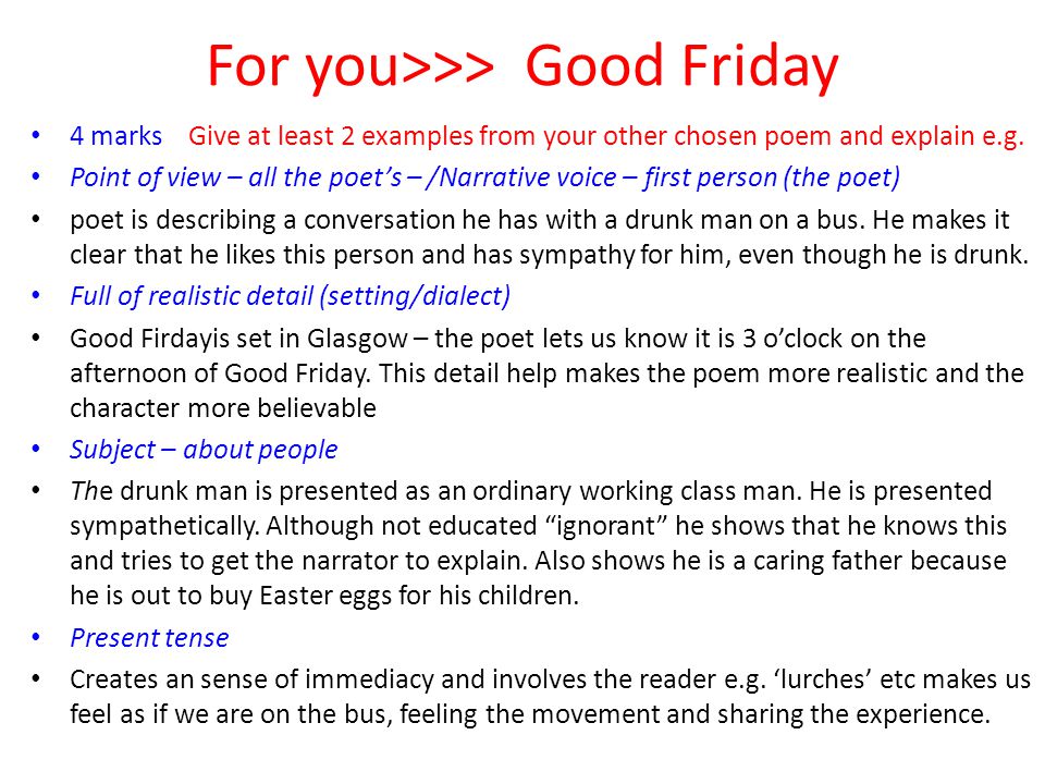 For you>>> Good Friday