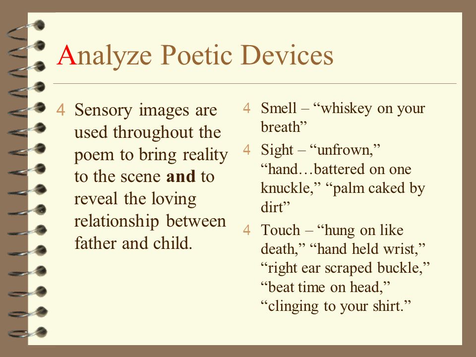 Analyze Poetic Devices