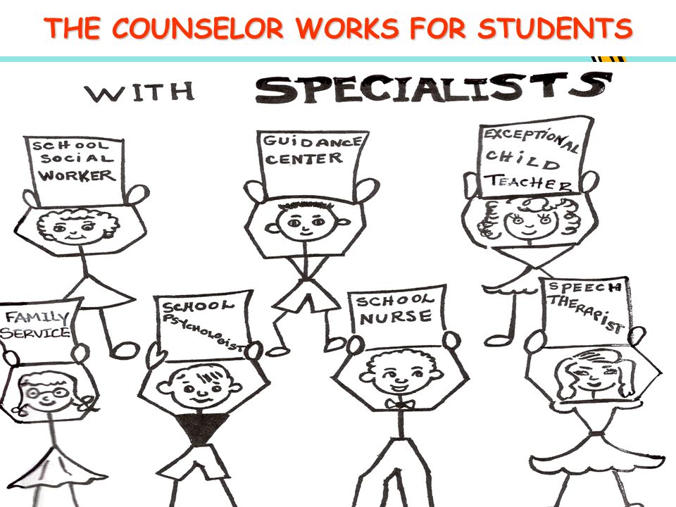THE COUNSELOR WORKS FOR STUDENTS