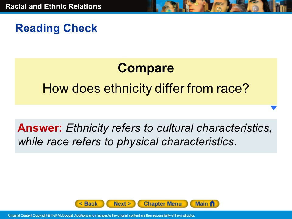 How does ethnicity differ from race