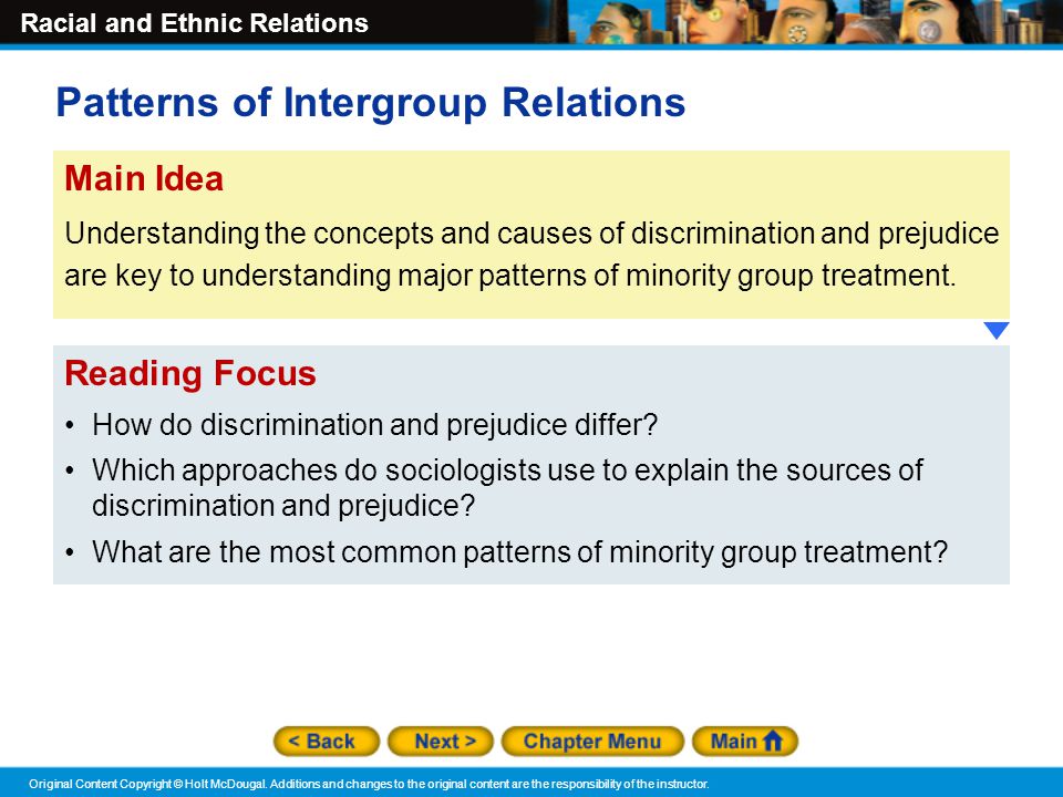 Patterns of Intergroup Relations