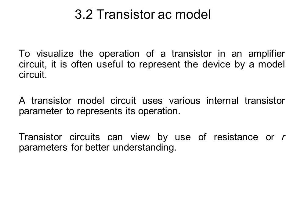 3.2 Transistor ac model
