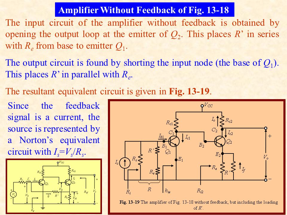 Amplifier Without Feedback of Fig