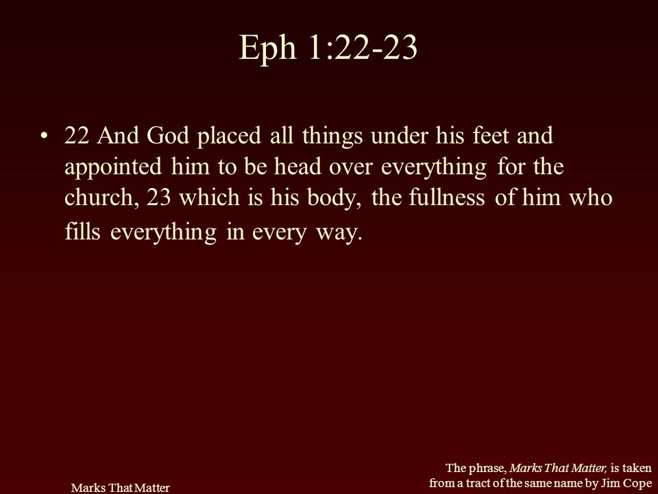 Eph 1:22-23