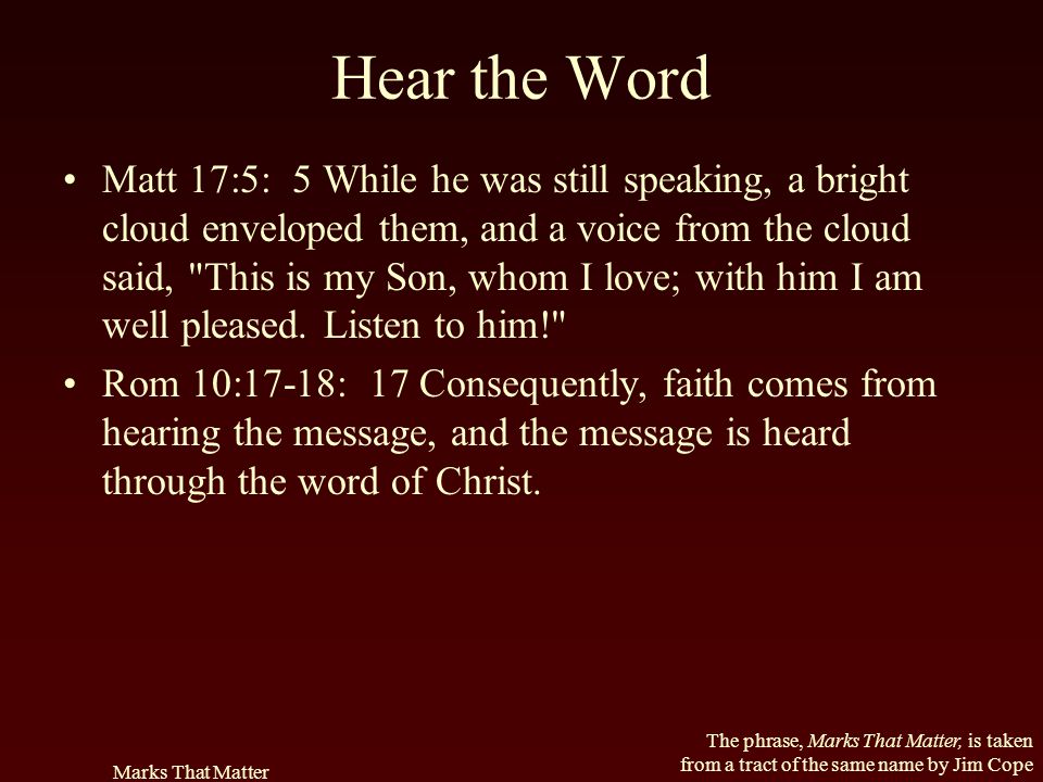 Hear the Word