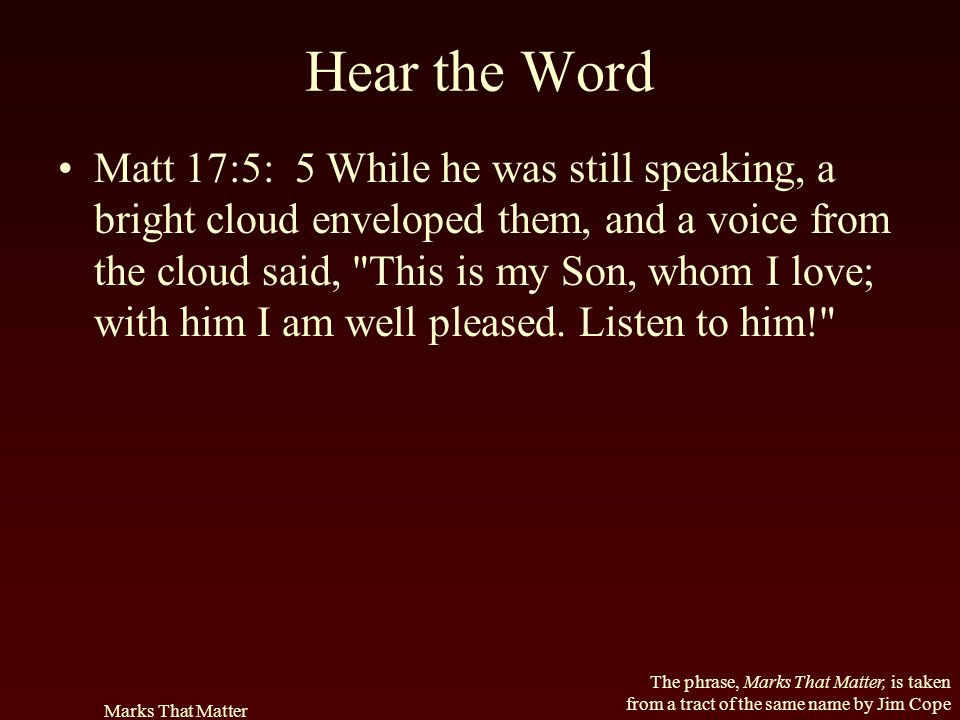 Hear the Word