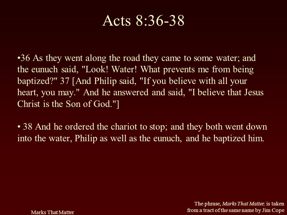 Acts 8:36-38