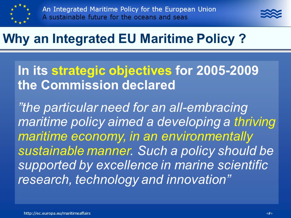 Why an Integrated EU Maritime Policy