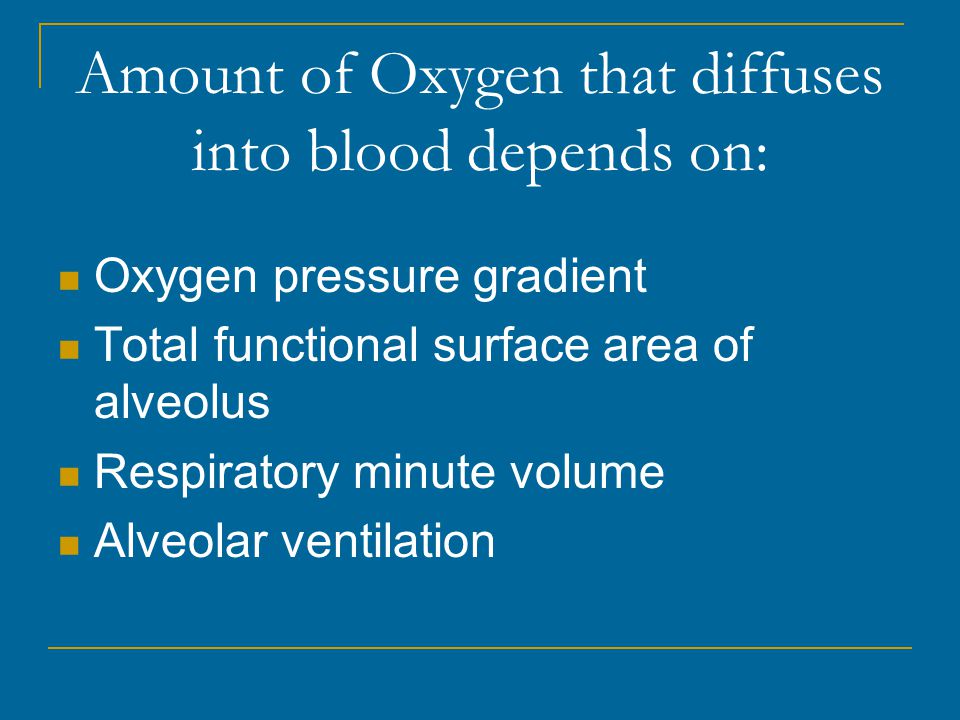 Amount of Oxygen that diffuses into blood depends on: