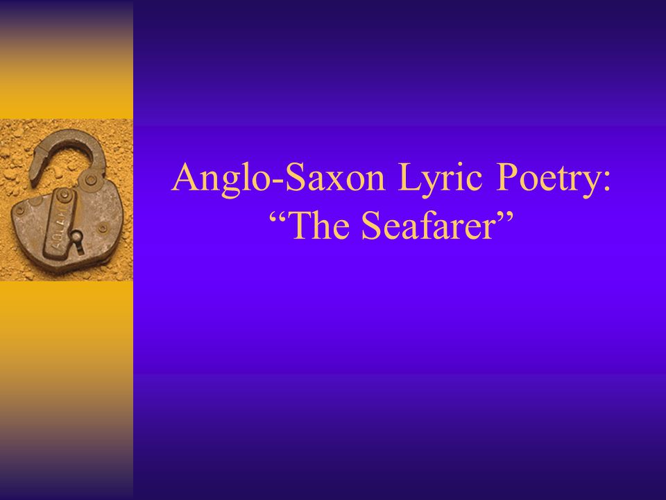 seafarer anglo saxon