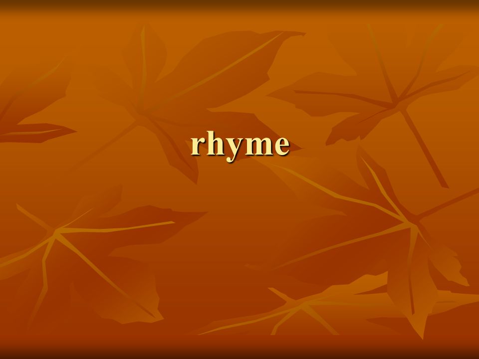 rhyme