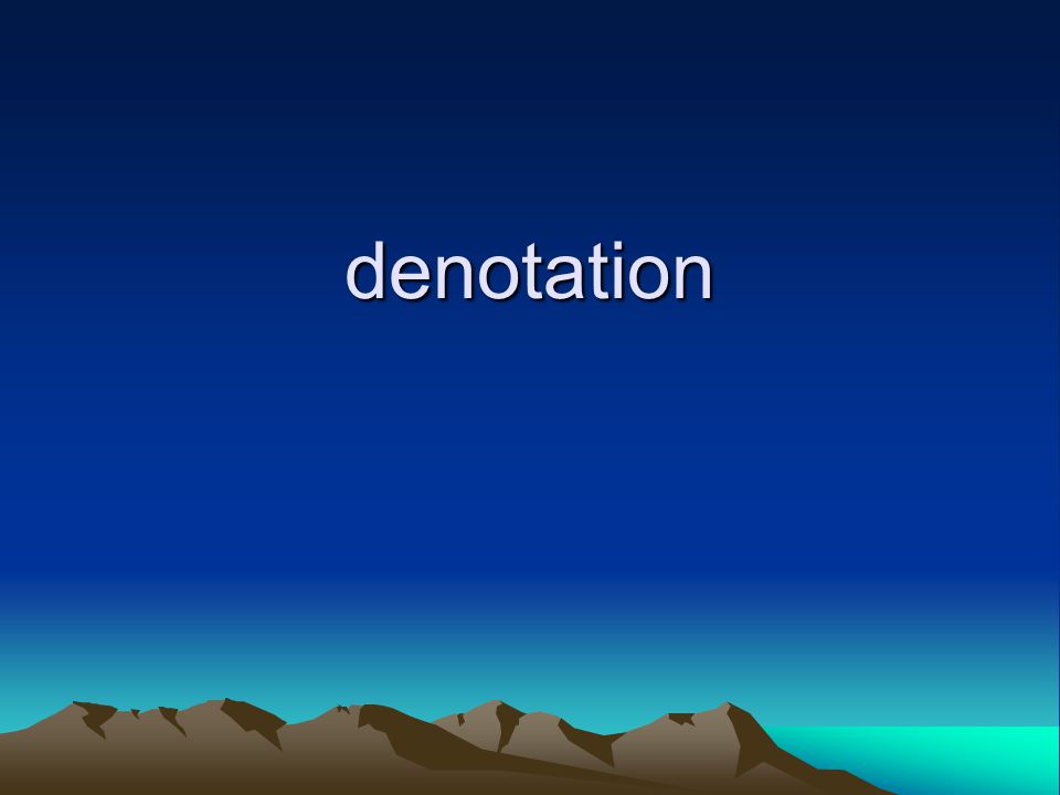 denotation