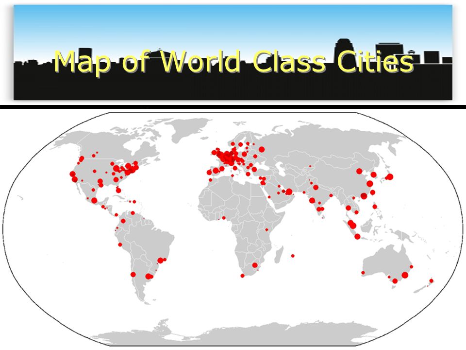 Map of World Class Cities